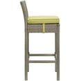 thumbnail image 3 of Modway Conduit 5 Piece Outdoor Patio Wicker Rattan Set in Light Gray Peridot, 3 of 7