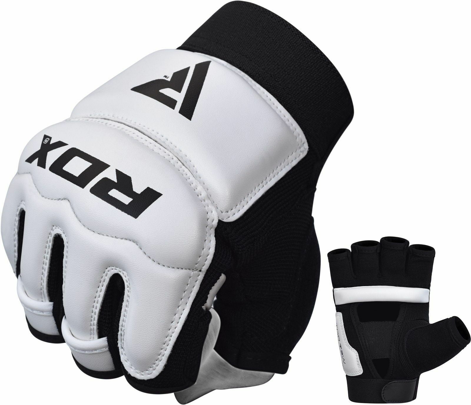 MMA Leather Combat Gel Gloves Padded Martial Art Karate Boxing Teakwondo Gloves 