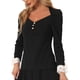 thumbnail image 1 of Blusa Victoriana Allegra K de estilo vintage con Ribete de encaje manga larga Negro XS, 1 of 6