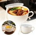 thumbnail image 1 of Tasse Isolée avec Couvercle Grande Tasse à Soupe et Assiette pour Ragoûts de Café Rangement des Aliments Idéal, 1 of 5