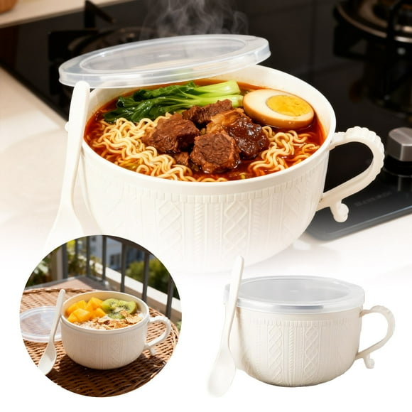 Food Storage Solution for Kitchen Use Insulated Mug with Lid and Plate Large Capacity Soup Cup Ideal for Coffee and Stews