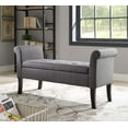 thumbnail image 2 of Linon Indie Tufted Storage Bench, Dark Espresso/Charcoal, 2 of 6