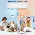 thumbnail image 2 of 12000 BTU Mini Split Air Conditioner & Heater – 21 SEER2 Inverter, Ductless Wall-Mounted, 230V, R32, WiFi & Remote, High-Speed, ECO, Dehumidification, 24H Timer, 2 of 7