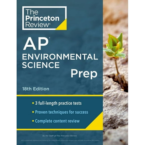 College Test Preparation: Princeton Review AP Environmental Science Prep, 18th Edition : 3 Practice Tests   Complete Content Review   Strategies & Techniques (Paperback)