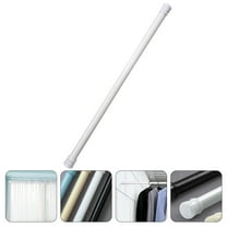 NICEXMAS Hole Free Telescopic Rod White Adjustable Tension Pole for Bathroom Shower Curtain and Clothes Drying
