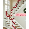 thumbnail image 5 of 4pcs Red Total 28 Feet Metal Wreath Christmas Tree Ornaments, Thick Metal Streamers Birthdays Wedding Christmas Wreath Holiday Decoration HomeIndoor Outdoor Party Supplies, 5 of 6