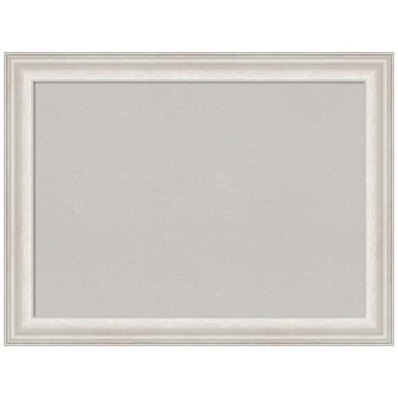 Amanti Art Grey Cork Board Framed Trio White Wash Silver Bulletin Board 32 in. x 24 in.