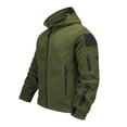 thumbnail image 3 of Men's Military Tactical Jacket Warm Fleece Plush Full Zip Hoodies Outdoor Winter Warm Coats Windbreaker with Pockets, 3 of 6
