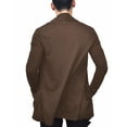 thumbnail image 4 of COOFANDY Men's Ruffle Shawl Collar Cardigan Open Front Lightweight Long Length Drape Cape Overcoat with Pockets, 4 of 6