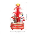 thumbnail image 5 of Christmas Decorations Christmas Wooden Rotating Music Box Christmas Tree Shape Home Decor Ornament Green, 5 of 7