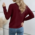 thumbnail image 4 of 2026 Women Fashion Sweater Elegant Lace Trim V Neck Knitted Long Sleeve Cropped Fall Knitwear, 4 of 6