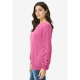 thumbnail image 3 of Roaman's Women's Plus Size Pullover Sweater With Cutout Detail, 3 of 5