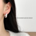 thumbnail image 3 of Faty-T 14k Gold Plated Hollow Interlocking Geometric Small Huggie Hoop Earrings for Women Daily Wear Fashion Jewelry, 3 of 8