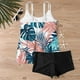 thumbnail image 5 of Trajes de baño de dos piezas para mujer, pantalones cortos de tirantes con estampado conservador, conjunto de trajes de baño, traje de baño de licra para mujer, 5 of 6