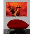 thumbnail image 2 of Wallhogs Red Dragon Glossy Wall Mural, 2 of 2