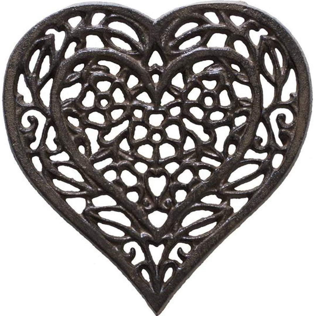 Cast Iron Heart Trivet Decorative Cast Iron Trivet For Kitchen Or