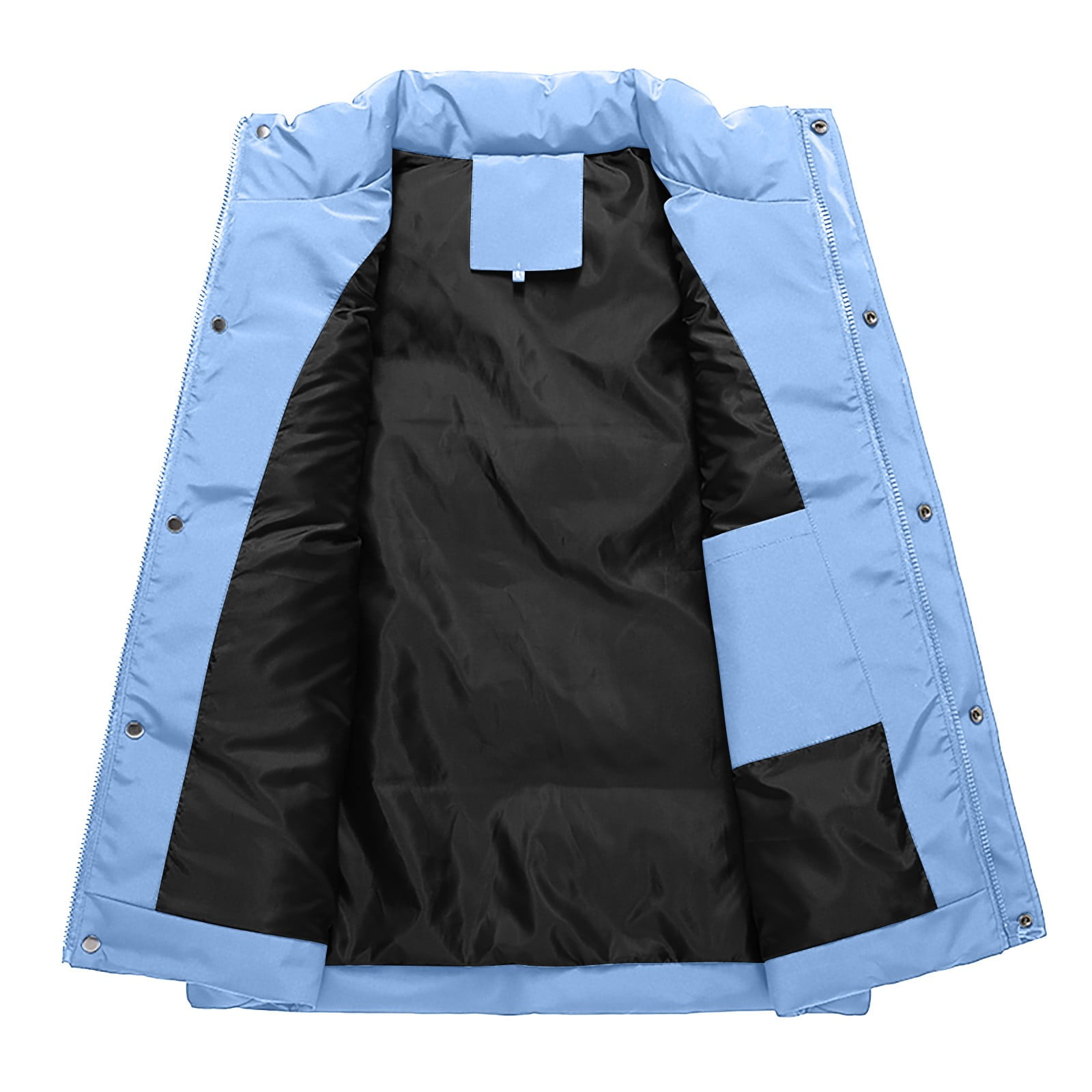 Ecqkame Men's Puffer Vests Lightweight Zip Up Sleeveless Outdoor Jackets Puffy Winter Warm Insulated Running Outerwear Blue XXXXXXXXL