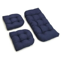 U-Shaped Spun Polyester Tufted Settee Cushion Set (Set of 3)