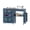 Blue, variant on WARAYZ Foldable Space-Saving Sewing Table with Storage, Power Outlet, 6 Side Trays & Open Shelf, Lockable Wheels, White, 1 Count