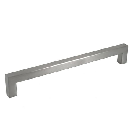 Nickel Bear (Celeste Designs Square Bar Pull Modern Cabinet Handle Brushed Nickel Stainless Steel 12mm 8