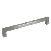 Celeste Designs Square Bar Pull Modern Cabinet Handle Brushed Nickel Stainless Steel 12mm 8" Hole Spacing