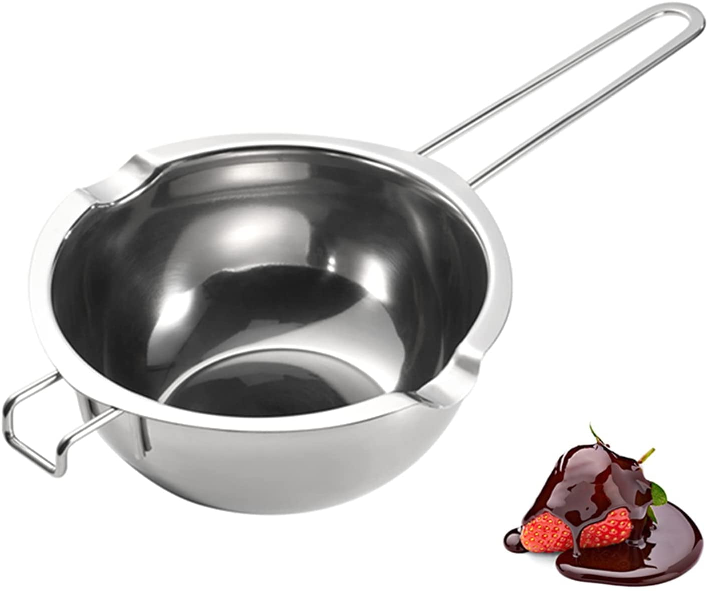 BESTonZON Stainless Steel Melting Pot Double Boiler Pot Milk Warmer Bowl for Kitchen Melting Chocolate Wax Candy Candle Butter Making Blue 