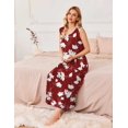 thumbnail image 2 of Ekouaer Nightgowns for Women Sleeveless Sleepshirt Long Print House Dress Tank Nightshirt Maxi Casual Dress with Pockets, 2 of 6