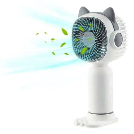 

Portable Mini Hand-Held Small Desk Fan Cooler Cooling USB Rechargeable Best Gift