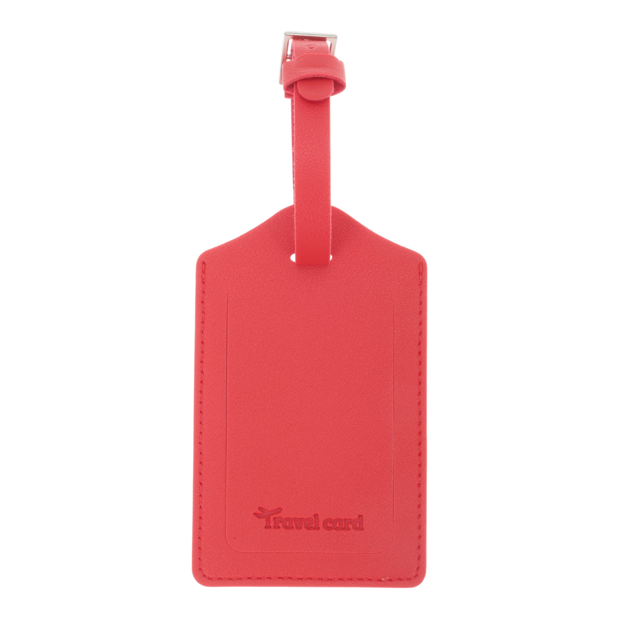 Unique Bargains 1 Pc Solid Color Luggage Tag for Travel Red