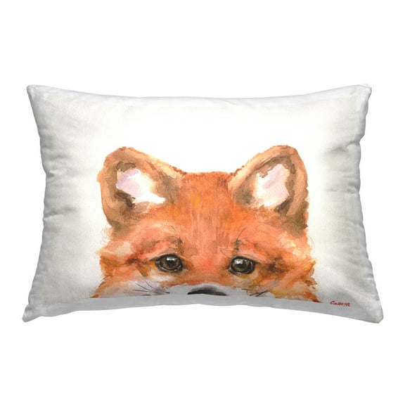 Stupell Industries Baby Fox Kit Face Decorative Printed Throw Pillow Design by GeorgeDyachenkoArt