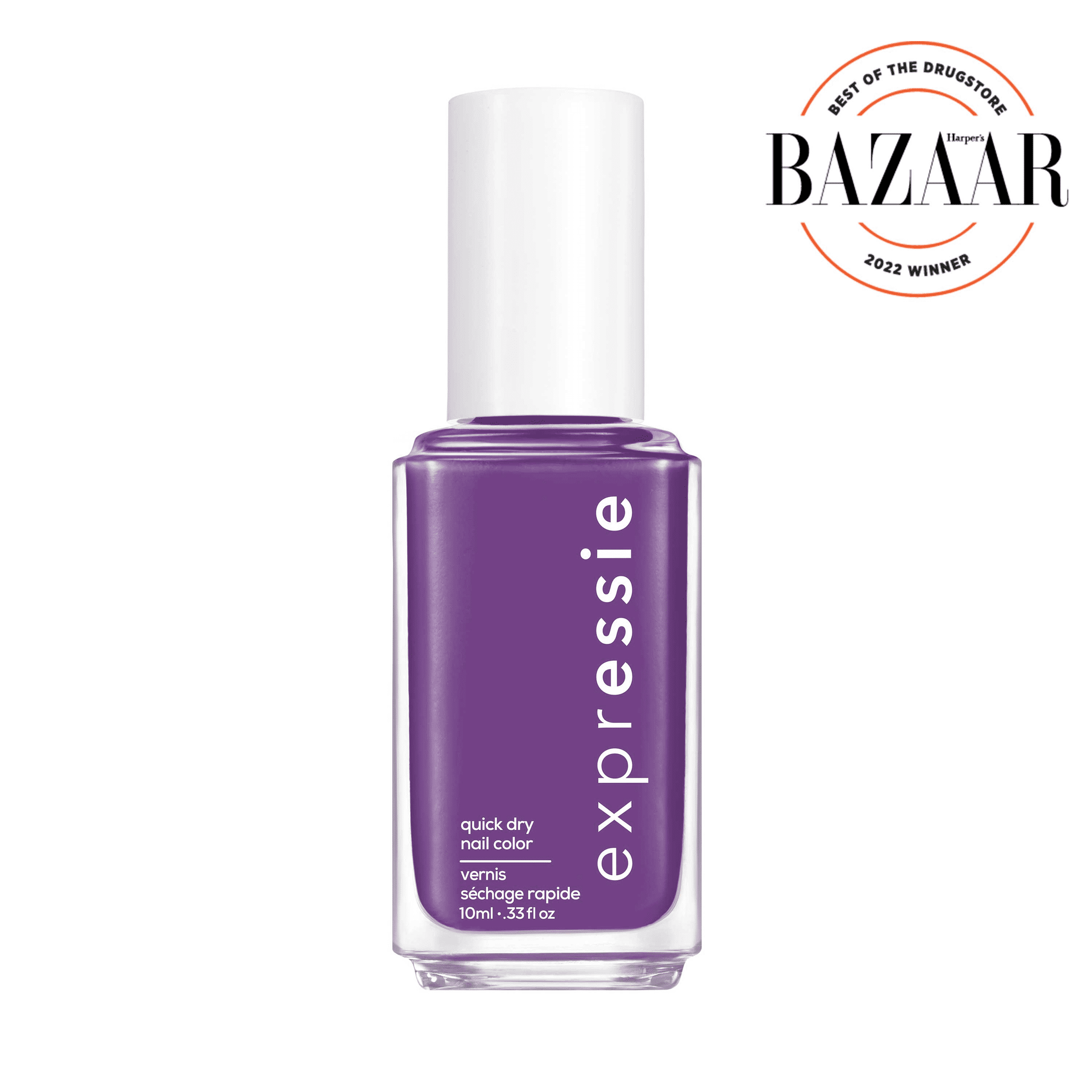 (2 pack) Essie Expressie Quick-Dry Nail Polish, Grape Purple Nail Polish, IRL, 0.33 fl oz