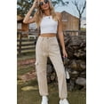 thumbnail image 4 of Womens Solid Color Long Jeans with Pockets Casual Everyday Wear Straight Leg Bottoms Durable and Versatile Fit, 4 of 16