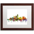 thumbnail image 1 of Trademark Fine Art ''Indianapolis Indiana Skyline'' by Michael Tompsett 16" x 20" White Matted Wood Frame (MT0560-W1620MF), 1 of 4