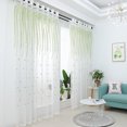 thumbnail image 2 of Window Curtain Fashion Leaf Embroidery Decorative Voile Curtain Sheer Curtain, 2 of 10