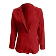 thumbnail image 4 of adviicd Blazers for Women Women's Relaxed Scuba Knit Stretch Blazer with Scrunch Sleeves (Red,XXL), 4 of 5