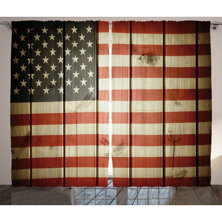 american flag decor curtains 2 panels set usa flag over vertical