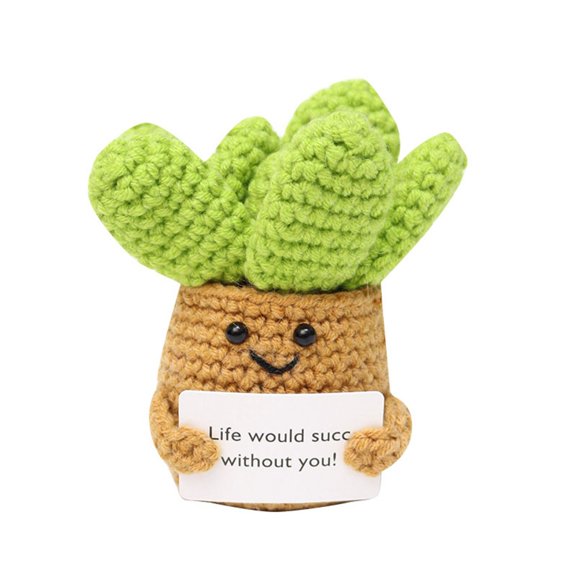 Knitted Cute Funny And Interesting Wool Hand Knitted Positive Energy Doll Ornaments Desktop Ornament for home decor