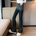 thumbnail image 7 of Cowsor Girls Flare Jeans Bell Bottom Teen Denim Pants Flared Cute Elastic Band Pockets Kids, 7 of 7