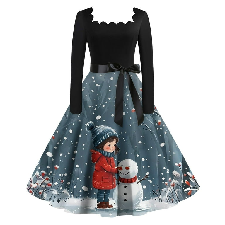 Knee length christmas dresses new arrivals