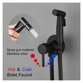 thumbnail image 2 of Brass Bidet Faucet Sprayer Black Portable Toilet Bidet Faucet, Hot Cold Water Bathroom Mixer Valve Hygienic Shower ,Made to Last, 2 of 7