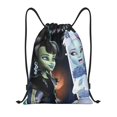 thumbnail image 1 of Zufioo Monster High Print Sports Cinch Sack Gym String Bags Machine Washable Heavy Duty String Backpack for Men Women-Medium, 1 of 6