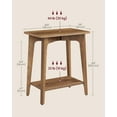 thumbnail image 5 of VASAGLE 2-Tier Side Table, Small Rectangular End Table, Nightstand for Small Spaces, Living Room, Bedroom, Brown, 5 of 5