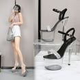 thumbnail image 6 of 181 Series 16.5cm Heel 6.5cm Platform Large Size 43 Women Shoes Sandals Catwalk Transparent Crystal Shoes Wedding  LFD, 6 of 8