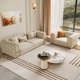 thumbnail image 3 of Modern Minimalist American Pull Buckle Luxury French Cream Style Living Room Sofa My Lux Decor Round, 3 of 5