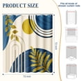 thumbnail image 2 of Inadays Shower Curtain Liner Mid Century Modern Navy Blue Boho Leaves Shower Heavy Duty Curtains Bathroom Decor Sets Waterproof with Hooks, 72x72in, 2 of 9