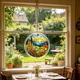 thumbnail image 5 of Flower Stained Glass Style Acrylic Suncatcher Puzzle, 83 Pieces DIY Jigsaw Window Hanging Ornament, Translucent Shatterproof Wall Hanging for Home Garden Decor, Creative Craft Gift, 5 of 7