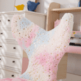 thumbnail image 4 of Guyou Mermaid Swivel Chair for Kids Ages 5-12 - Adjustable Height Children's Chair with Faux Fishtail Back & Rollers - Study/Dressing Desks Chairs for Bedroom, Star Colours, 4 of 6