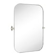 thumbnail image 2 of TEHOME Brushed Nickel Bathroom Mirror, 22x30 inches, Metal framedd Pivoting Rectangle, 2 of 7