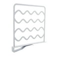 thumbnail image 1 of Wardrobe Separation Board Books Clothes Wire Storage Organizer Shelf with Clip Rack Closet Divider Kitchen Gadgets White, 1 of 9