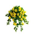 thumbnail image 2 of Flores artificiales, flores falsas, flores de imitación, 12 flores de trompeta bifurcadas, flores de imitación de ratán, flores decorativas de Chlorophytum comosum, flores de imitación para colgar en, 2 of 7